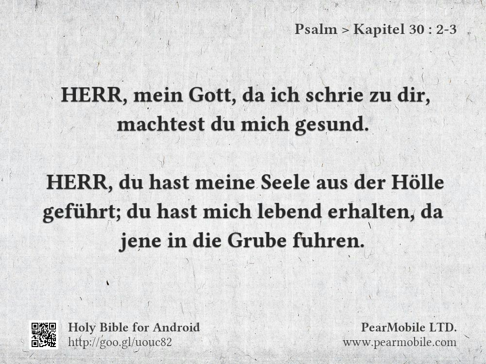 Psalm, Kapitel 30:2-3